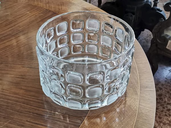 VASO IN VETRO BASSO Italia 1970