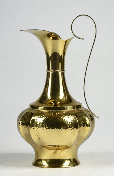 Portaombrelli  in ottone sbalzato a mano B. Bellotto designer  Italia 1990