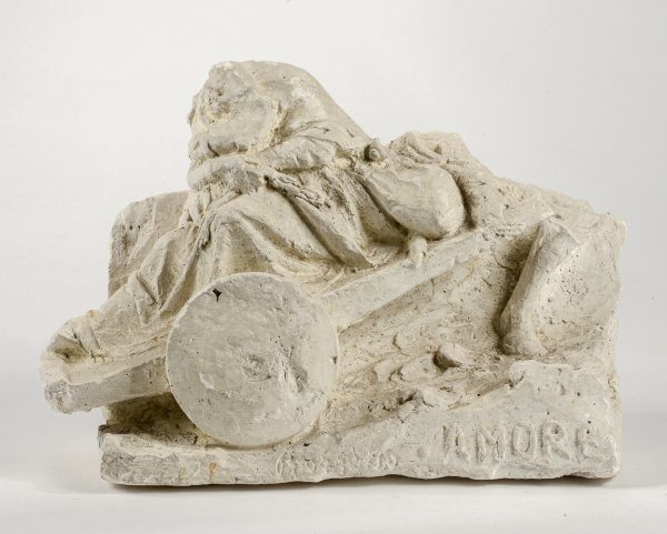 statua scultura in gesso firmata amore 