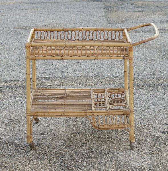 Carrello bar bamboo Italia 1950