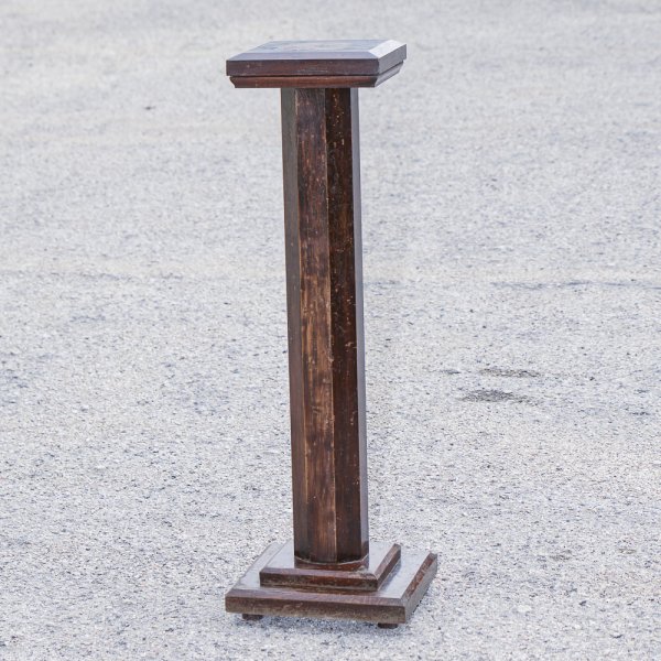 Colonna portavaso in legno massello Italia metà del 900