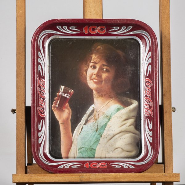 vassoio pubblicitario cocacola 100 