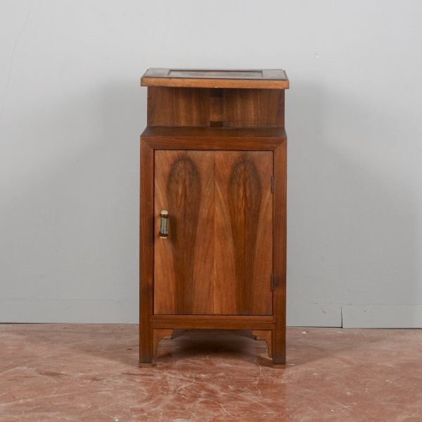 Comodino impellicciato di noce Italia epoca Art Deco 