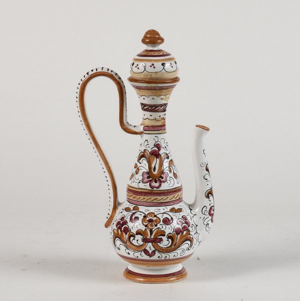Brocca teiera bottiglia ampolla ceramica Deruta 1997