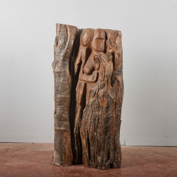Scultura intaglio su tronco  attribuita a Adele Gigli