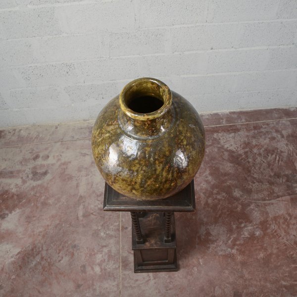 Rustica anfora giara terracotta smaltata Italia inizio XX secolo