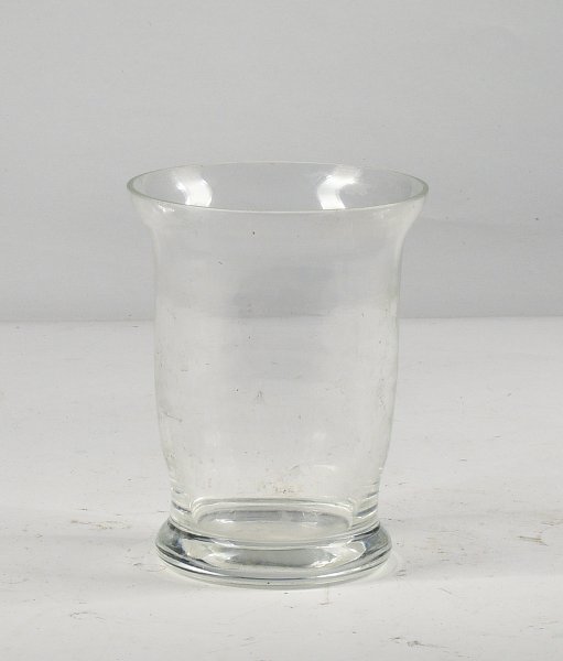 Vaso in vetro cilindrico smussato 1990