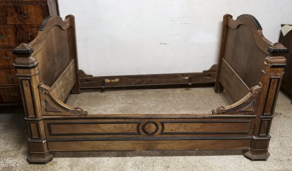 Letto a barca antico ad una piazza e mezza Francia 1880