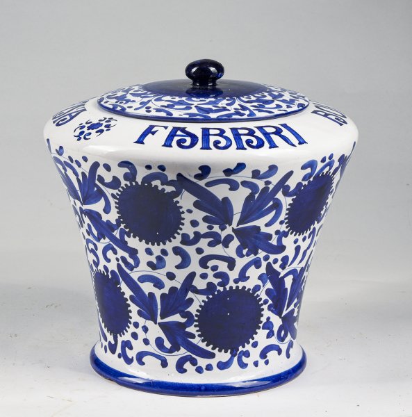 Vaso per amarene ceramica Fabbri Amarena Bologna maioliche Deruta  1950