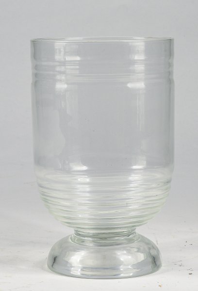 Vaso in vetro lavorato a mano manifattura Art Decò Italia 1940