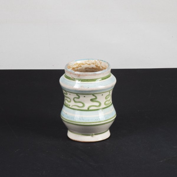 vasetto ceramica smaltata testa appignano