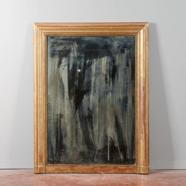 Antica specchiera con cornice dorata caminiera secolo XIX  secolo