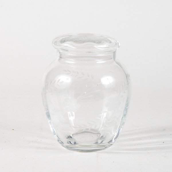 Vaso in vetro smerigliato con decoro floreale  Italia XX secolo