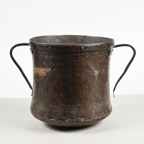 Vaso in rame con due manici epoca fine XIX secolo