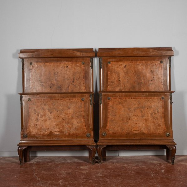 letto coppia di letti testiera e pediera stile Napoleone III