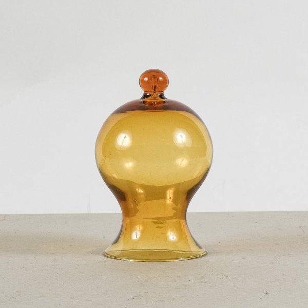 cappe di vetro forma a campana gialla