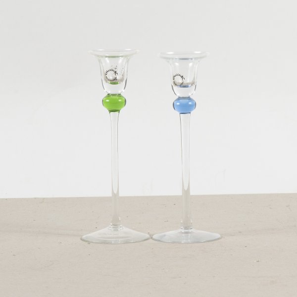 set di 2 porta candele in vetro V. Nason & c.